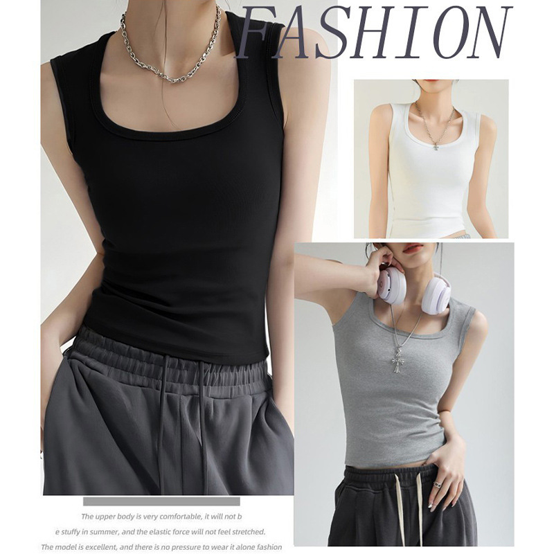 Dongdaemun Versatile Camisole for Women, Sleeveless, Slim-Fit, Flattering, Can Be Worn as an Outerwear or Base Layer, Plus Size Top Dongdaemun Versatile Camisole for Women, Sleeveless, Slim-Fit, Flattering, Can Be Worn as an Outerwear or Base Layer, Plus Size Top