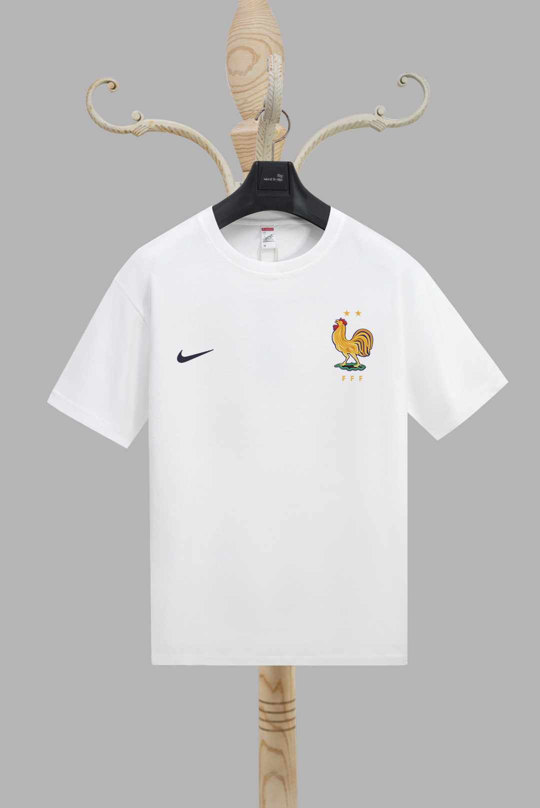 2024 Copa de Europa Francia camiseta 3D impresión digital para hombres deportes deportes holgados transpirables de manga corta con cuello redondo camiseta