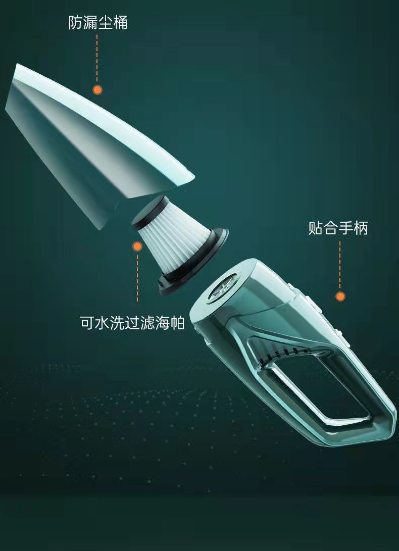 Car vacuum cleaner high-power charging wireless car portable handheld small car vacuum cleaner super strong
