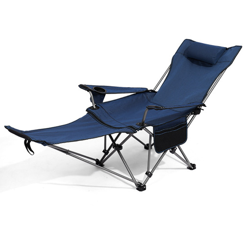 Lightweight folding beach chair, lunch break chair, removable and washable sitting and lying leisure chair, outdoor portable folding deck chair