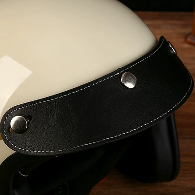 Motorcycle Helmet Pu Leather Dəbilqə (Kaska) aksesuarları - black