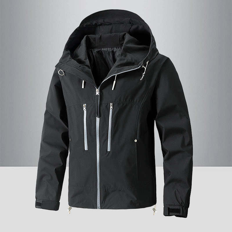 2023 hombres otoño y invierno nuevo color sólido casual chaqueta al aire libre suelta chaqueta pareja comercio exterior Amazon suministro