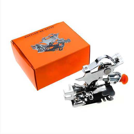 Hogar multi-funcional de alimentación síncrona prensatelas pie con Varilla de guía con cuchillo bloqueo borde prensatelas disco prensatelas pie material grueso prensatelas plisadas pie