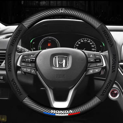Steering wheel cover: steering wheel cover leather handlebar - honda-round