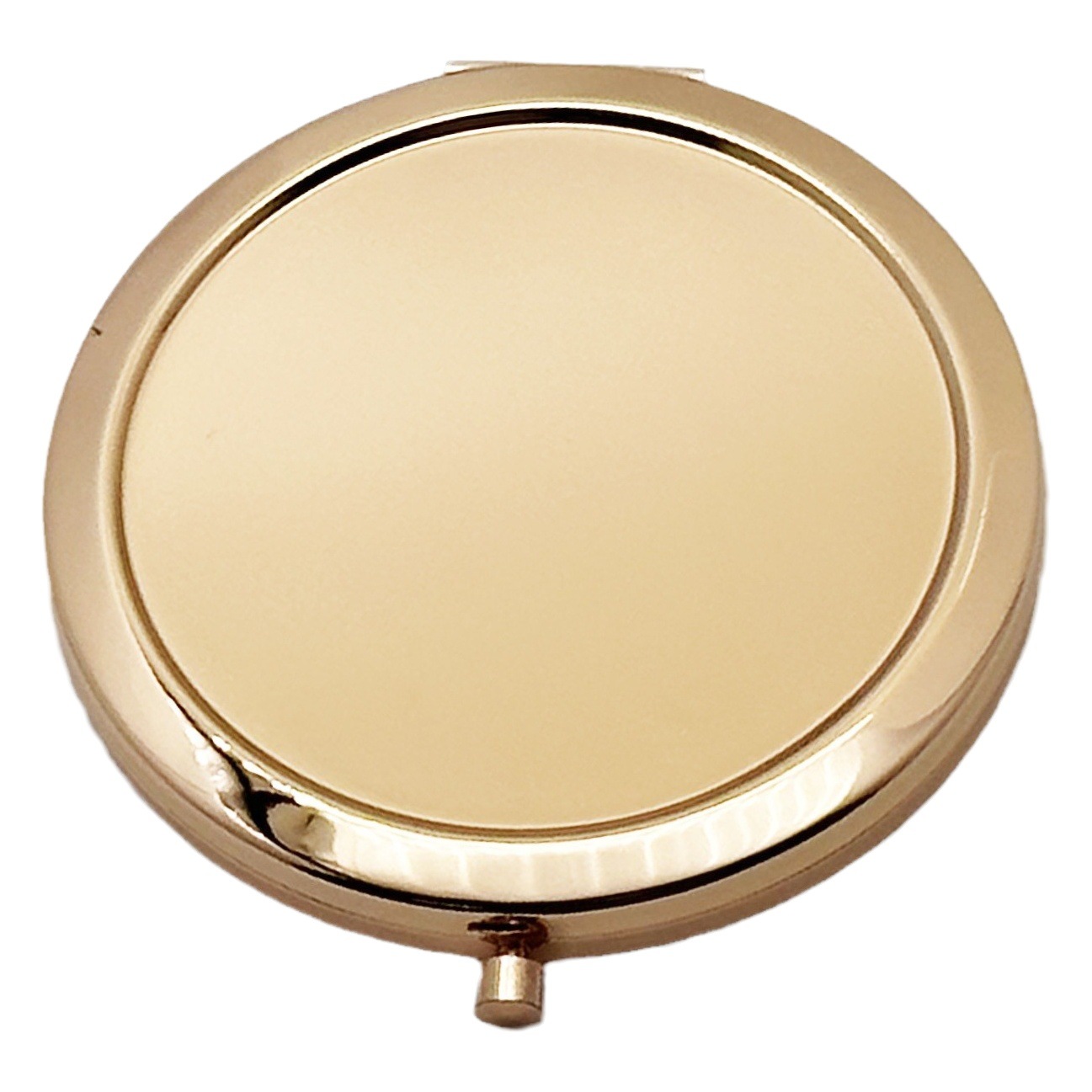 Metal Simple Makeup Mirror Base Blank DIY Pattern Logo Custom Gift Portable Beauty Double-Sided Small Mirror