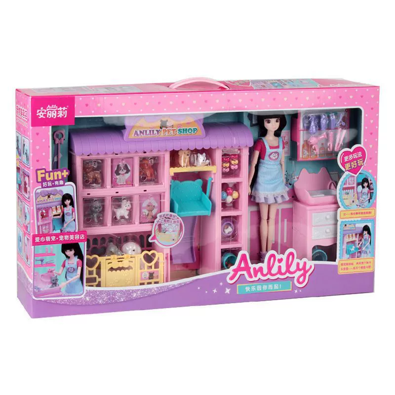 Doll, set, backpack, family villa, toy
