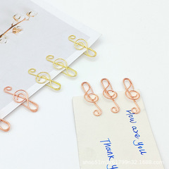 Rose Gold Note Creative Spiral Pin Cartoon Shaped Pin Unique Spiral Pin High Note Pin Cute Office Supplies