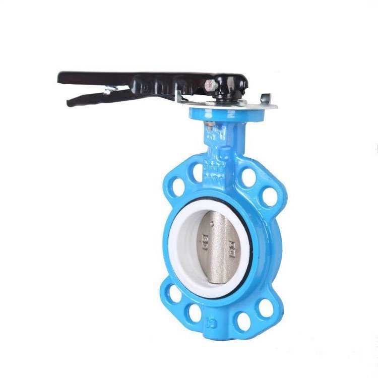 批发对夹式信号蝶阀 衬氟对夹式蝶阀D71F-16Q全衬四氟蝶阀