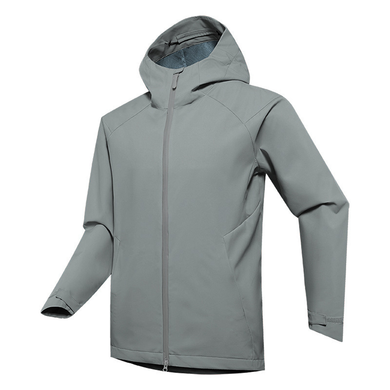 Cross-Border Lightweight Softshell Outdoor Jacket for Men and Women, Thin Single-Layer Windproof, Waterproof, Breathable Softshell Jacket with Hood