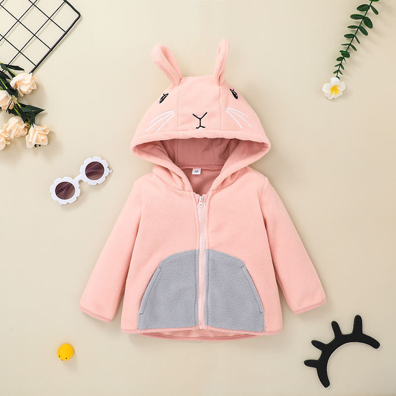 Cartoon Hooded Top Baby Zipper Rabbit Jacket Wholesale Nihaojewelry display picture 1