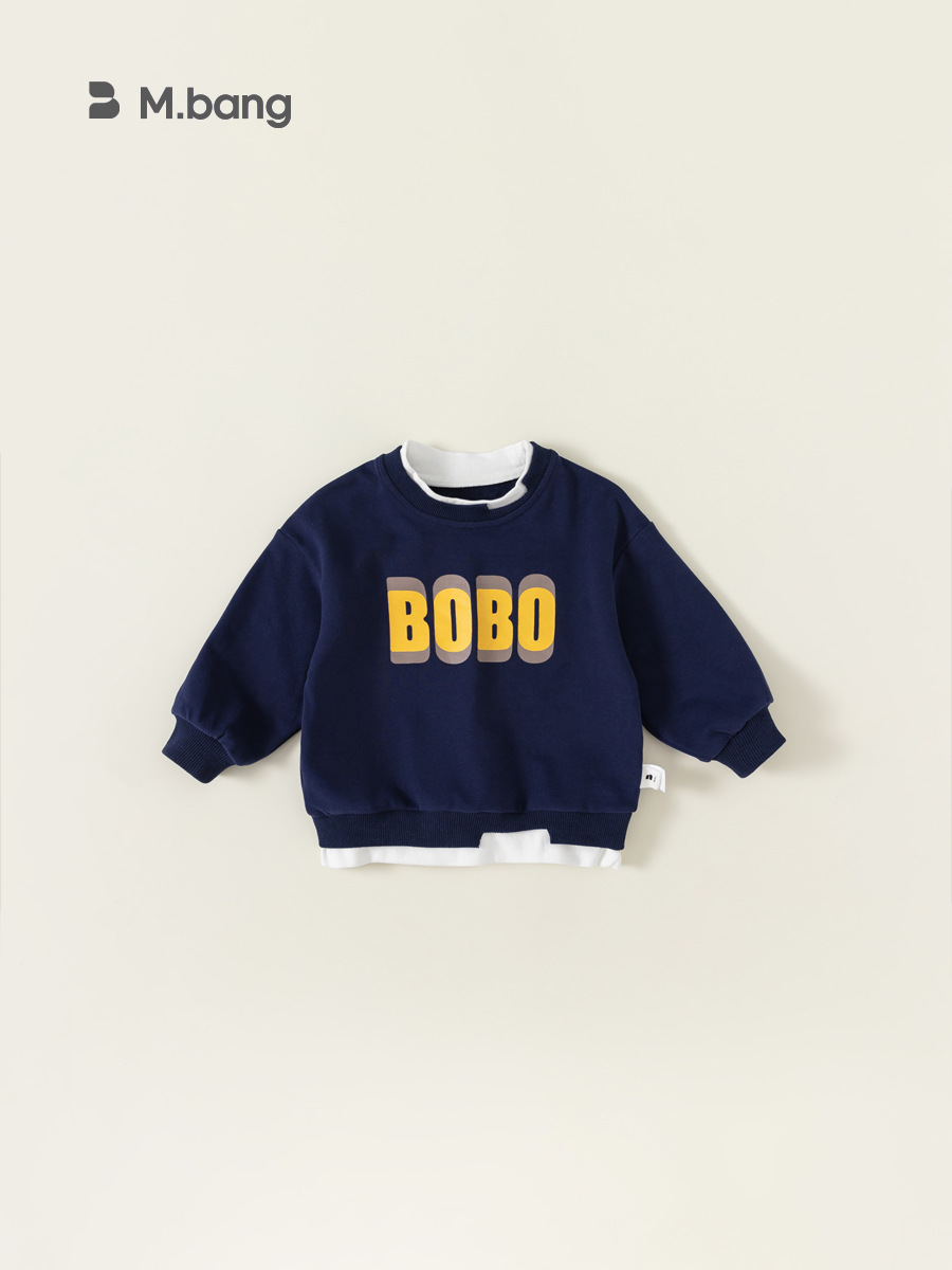 Ropa infantil Youbao, conjunto de dos piezas, sudadera con letras, versión coreana, nueva colección de primavera y otoño, tops para niñas, camisetas tipo jersey para niños