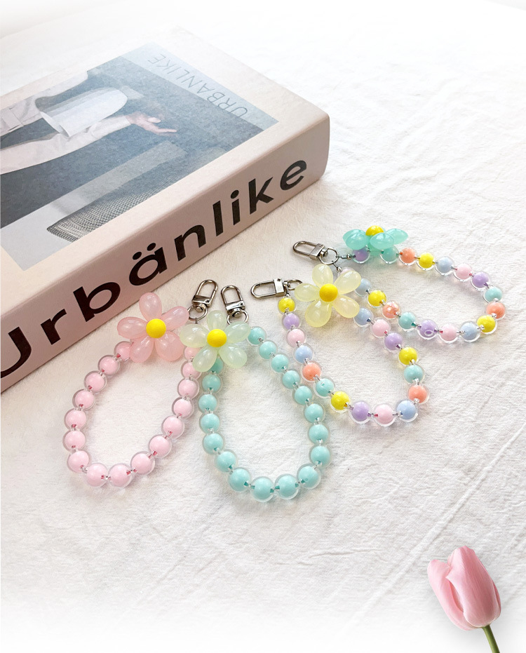 15g Weight Mobile Phone Chain Classification 1 Piece Quantity Resin Material Star, Bear, Flower Pattern Beaded Design Cute Style Cute Star Bear Flower Resin Beaded Mobile Phone Chain 8