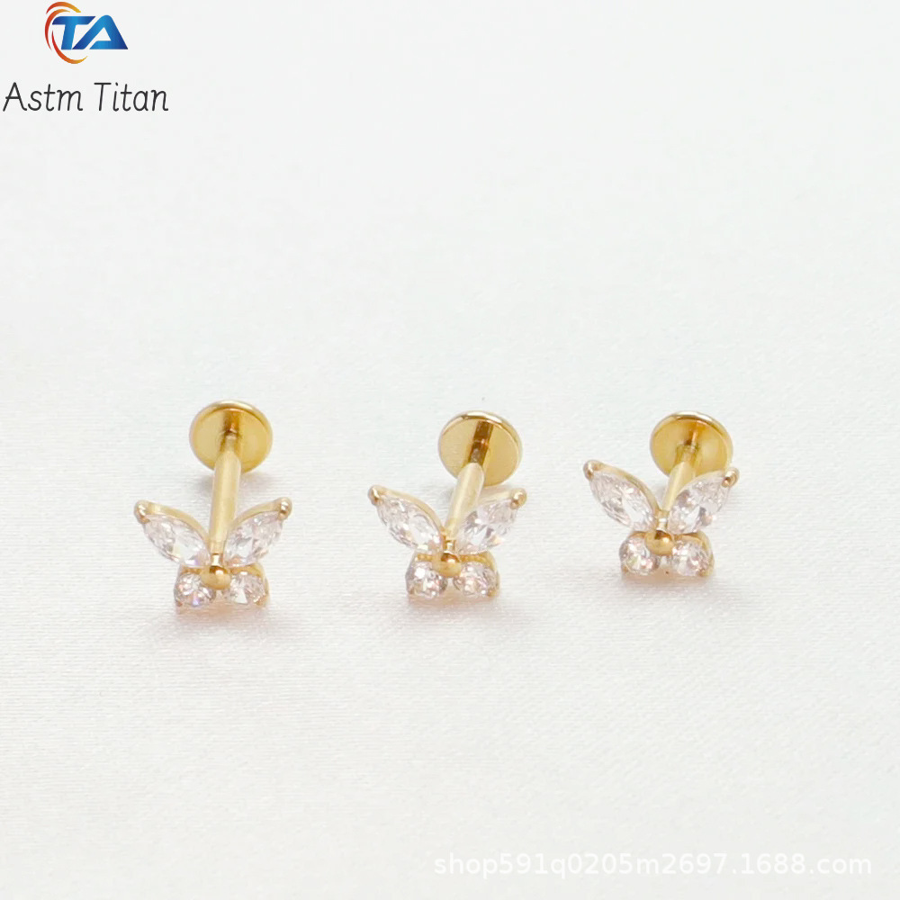 Labret piercing jewelry detail image