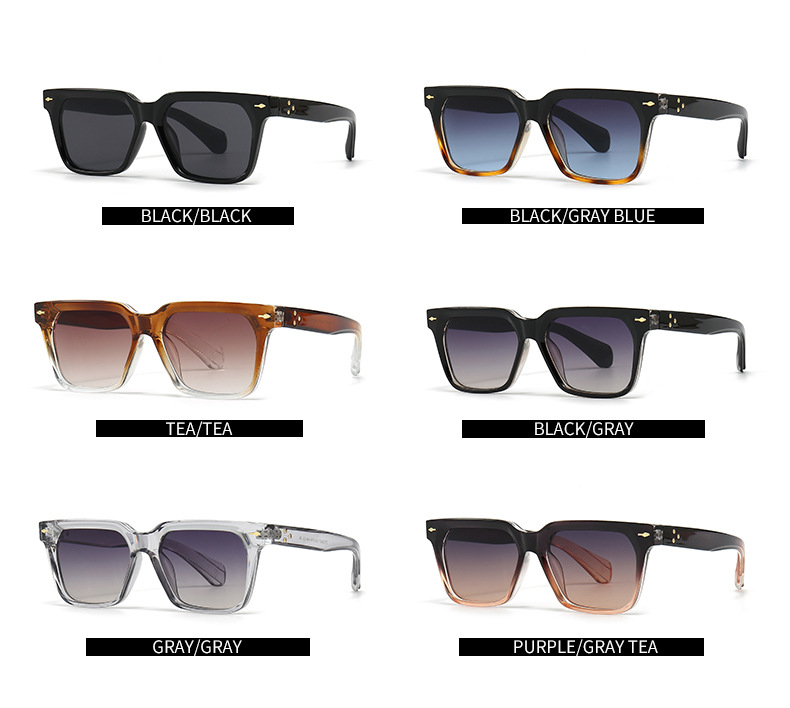 Nouvelles lunettes de soleil carrées papillon pour hommes, défilé de mode européen et américain, lunettes de soleil à la mode, lunettes de soleil transfrontalières 3407_voghion.com