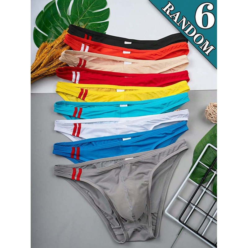 O 96256 Low Waist Ice Silk Thong Low-Waist Ice Silk Men's Thong Cross-Border