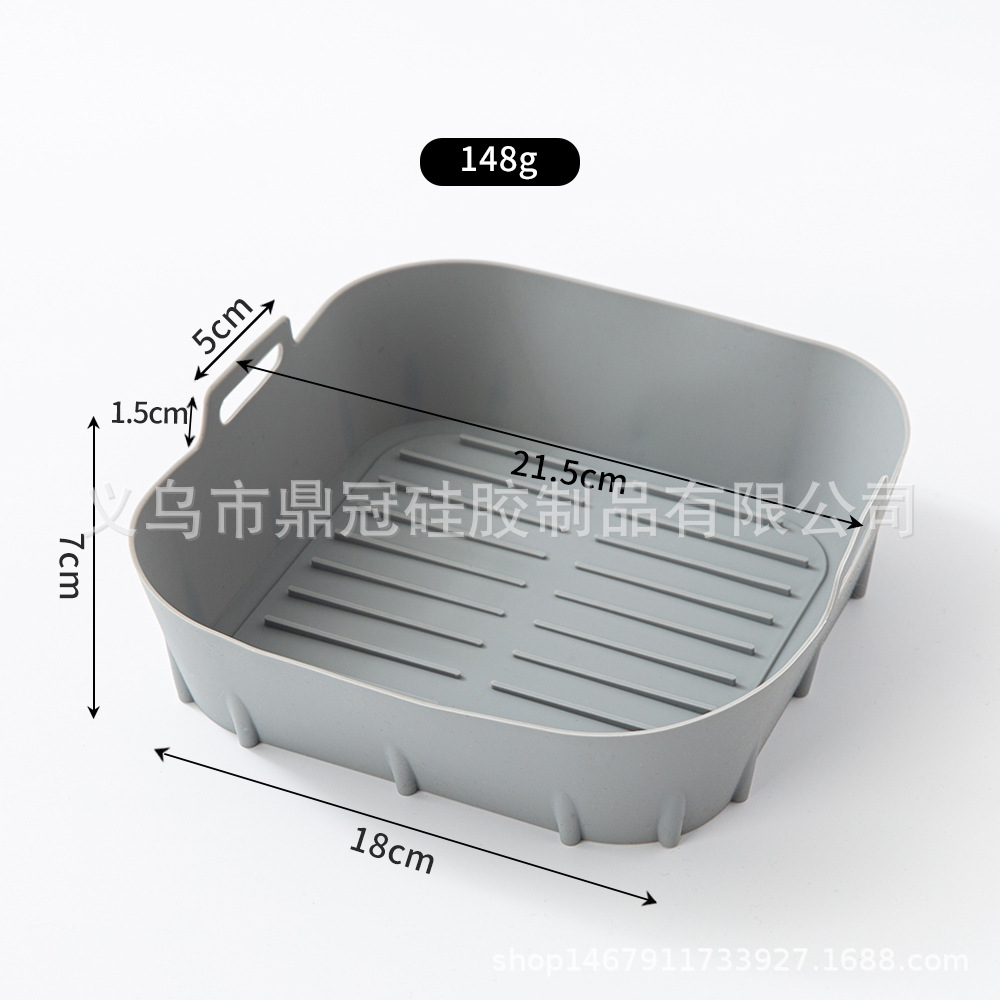 Silicona freidora de aire silicona hornear pan cuadrado microondas horno asado pollo bandeja cuadrada para hornear al por mayor