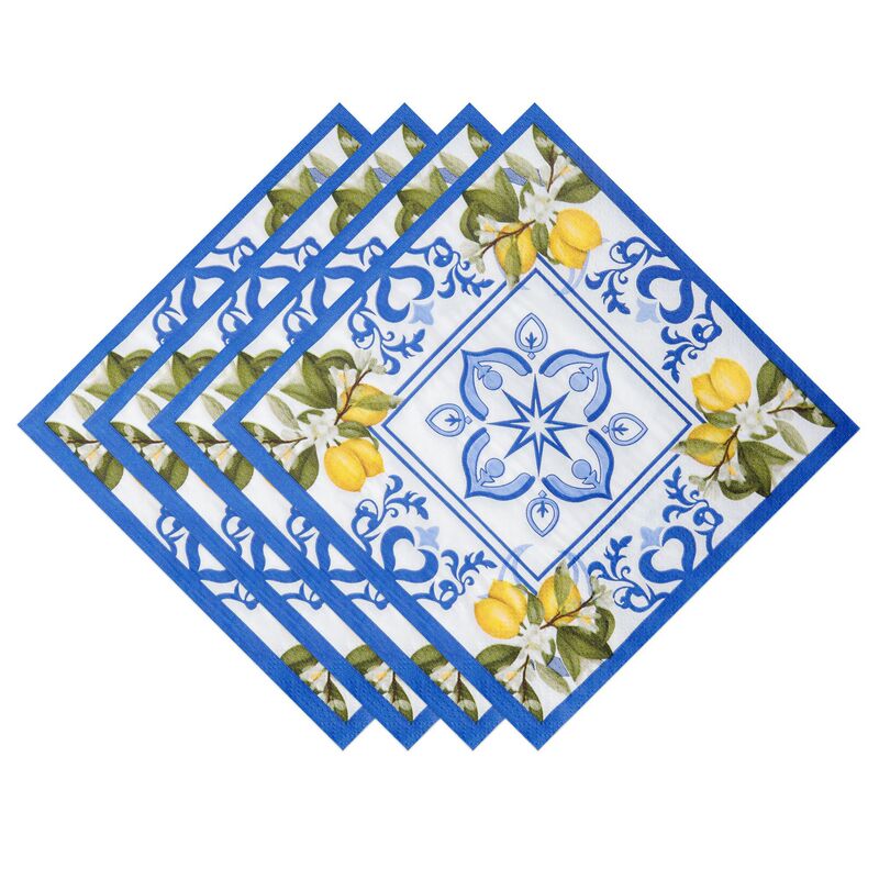 跨境印花国风青花瓷纸巾酒店餐厅一次性餐巾纸节日派对方巾纸批发|undefined