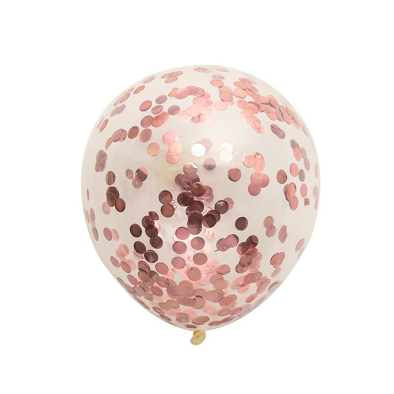 Globo Transparente de Lentejuelas de 12 Pulgadas de Látex para Día del Niño y Cumpleaños