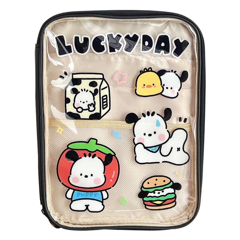 Original de dibujos animados PVC impermeable transparente tableta bolsa de almacenamiento dulce lindo 11 pulgadas tableta embrague