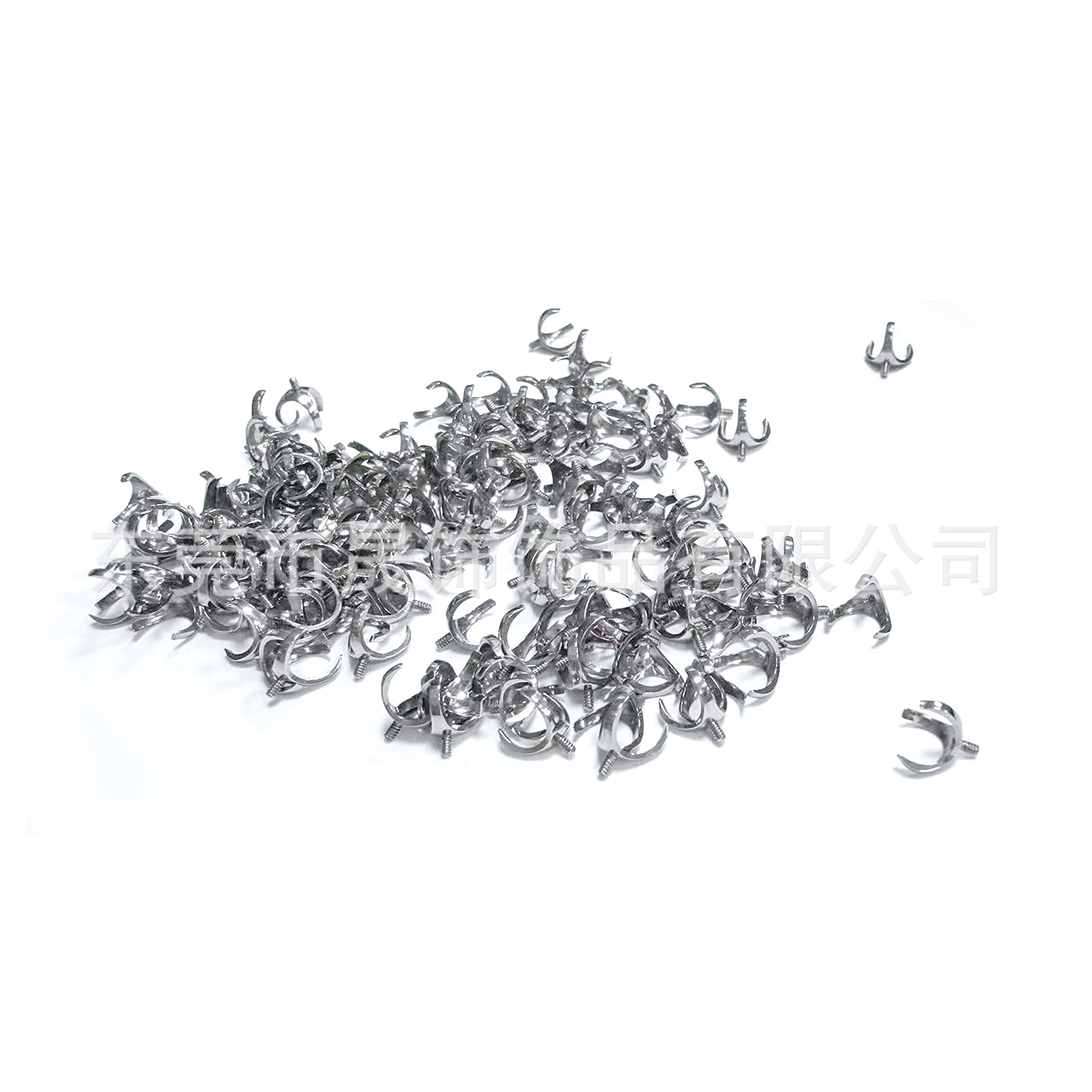 F136 Titanium Alloy 三 Prong 澳宝 Ball 空托 Tongue Barbell Ear Stud Helix Cartilage Stud Labret Stud Accessories Prong 托 Piercing Jewelry