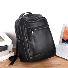 新しい第一層牛革バックパック大容量男性本革通学牛革バックパック学生バックパック