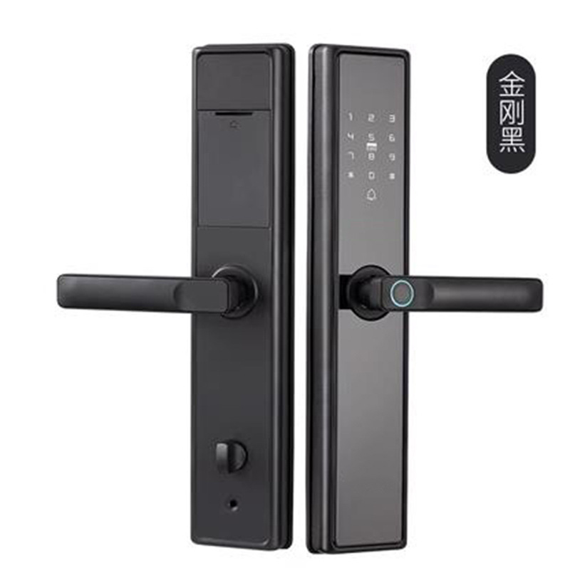 Cerradura de huellas dactilares cerradura inteligente hogar antirrobo puerta contraseña cerradura electrónica cerradura de puerta semiautomática cerradura antirrobo de un solo agarre