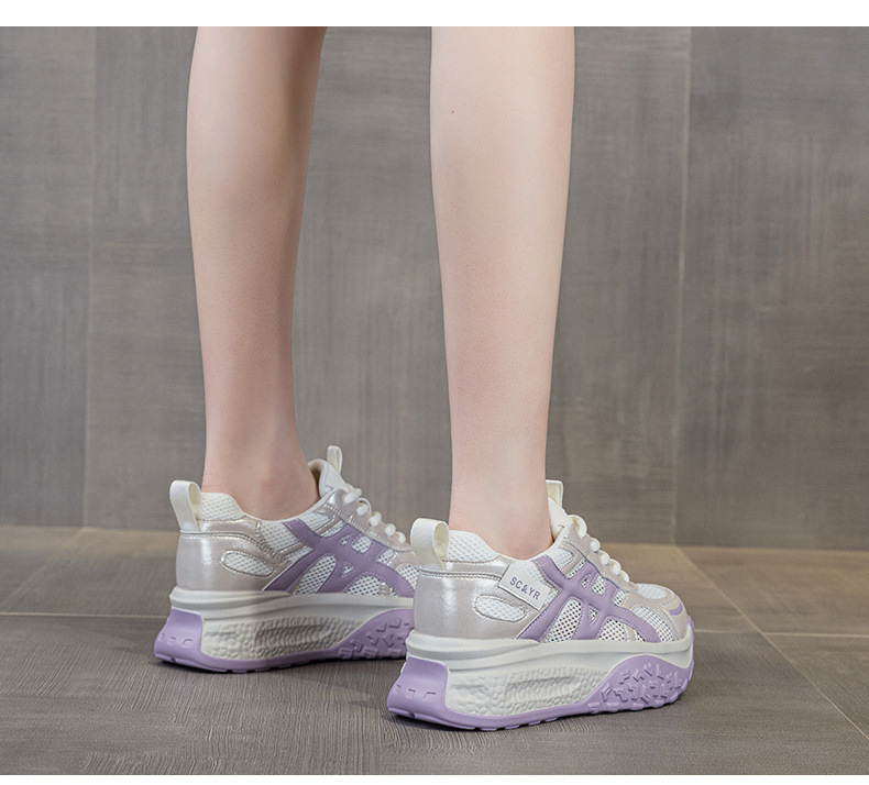 Giày sneaker nữ đế dày tăng chiều cao phong cách cổ điển mùa hè 2026 — M2875 màu be, M2875 Màu tím, M2875 màu vàng chi tiết 18