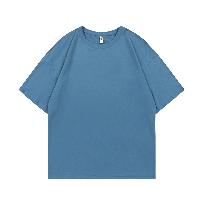 Marca de moda de algodón de manga corta camiseta de cuello redondo ropa de clase camisa cultural camisa publicitaria ropa de trabajo ropa de trabajo impresión personalizada patrón de logotipo