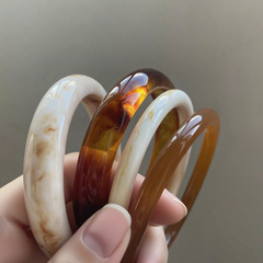 跨境热销个性冷淡风手环女极简chic亚克力大理石纹理复古手链手镯