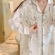 Confinement dress maternity dress double-layer gauze cotton maternity nightdress women's nightdress summer spring and autumn thin home dress
