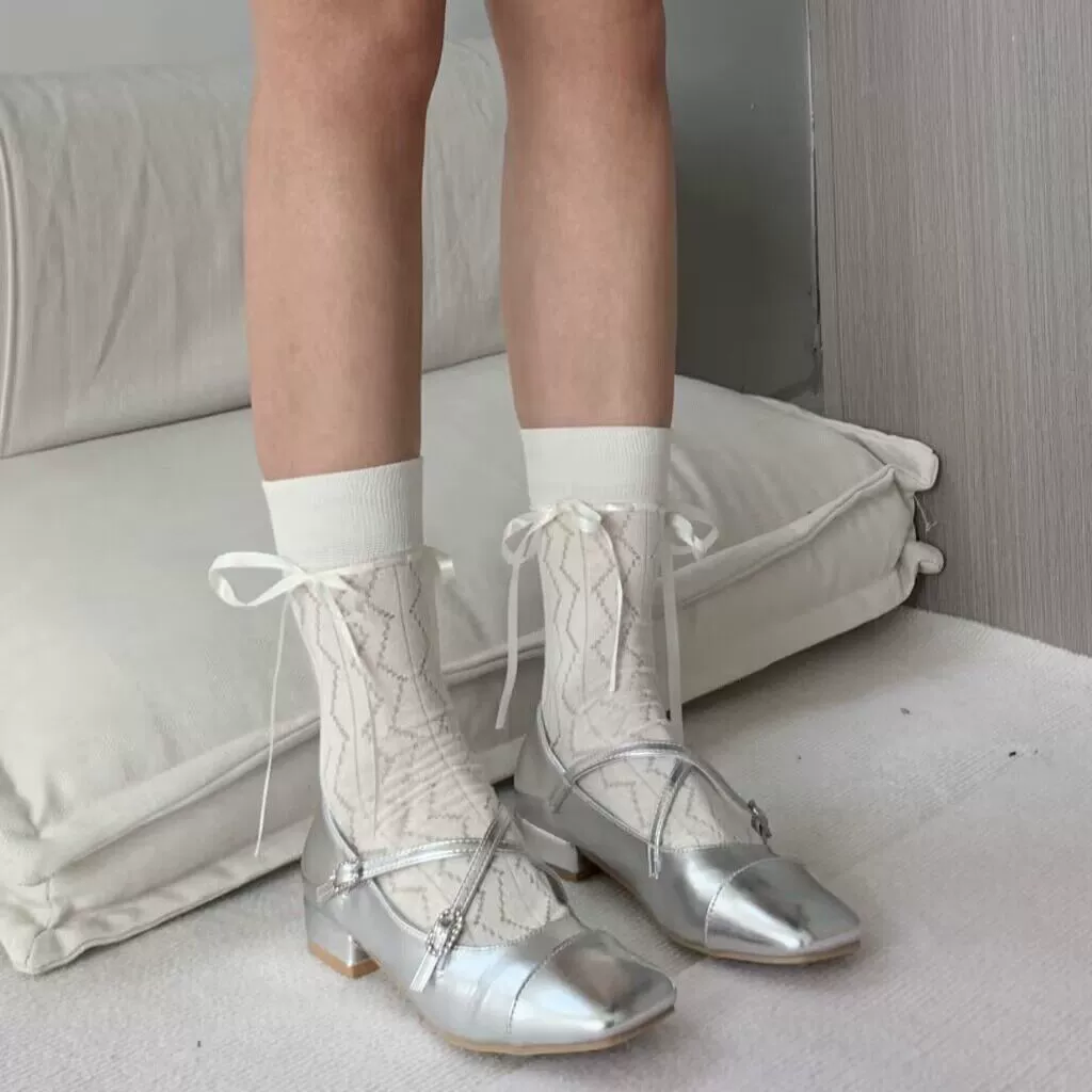 Прилив, белый дышащий пояс ручной работы с бантом, средней длины