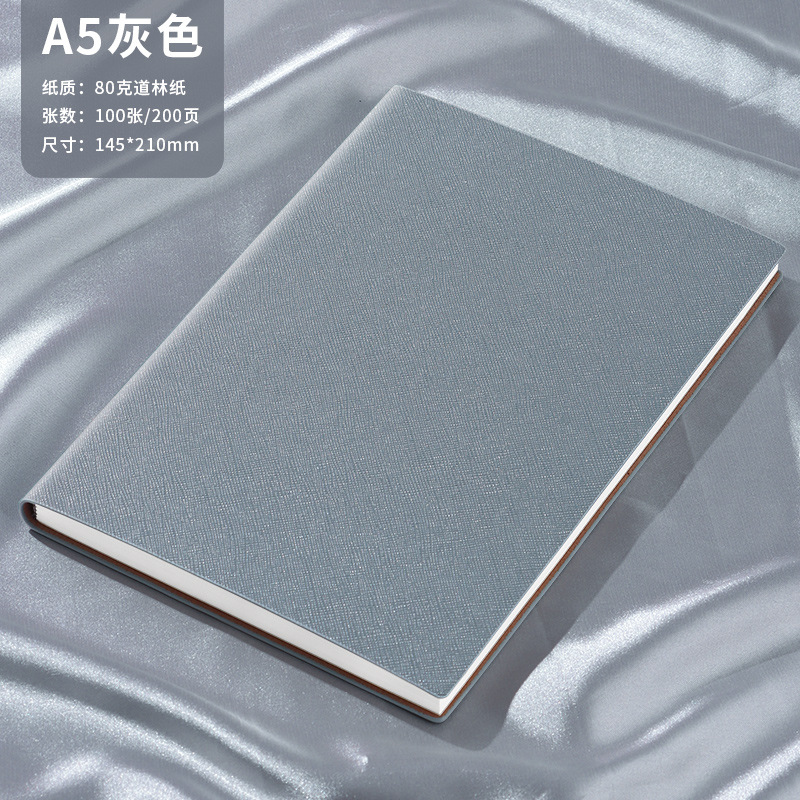 A5-grey-200페이지(버클 없음, 펜 삽입 없음)