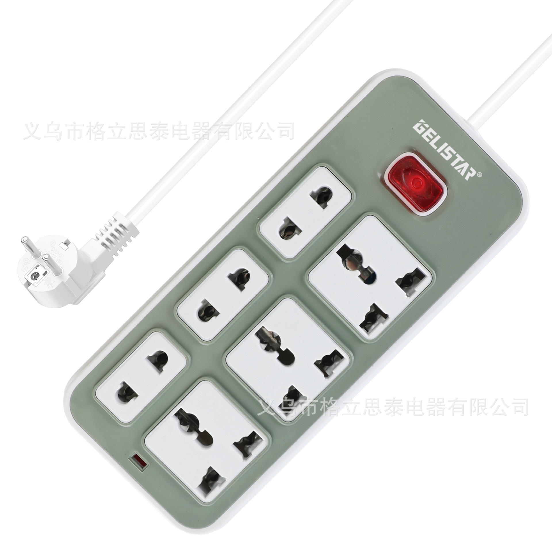 6位非洲外贸插座国际通用孔多孔位家用接线板排插拖线板