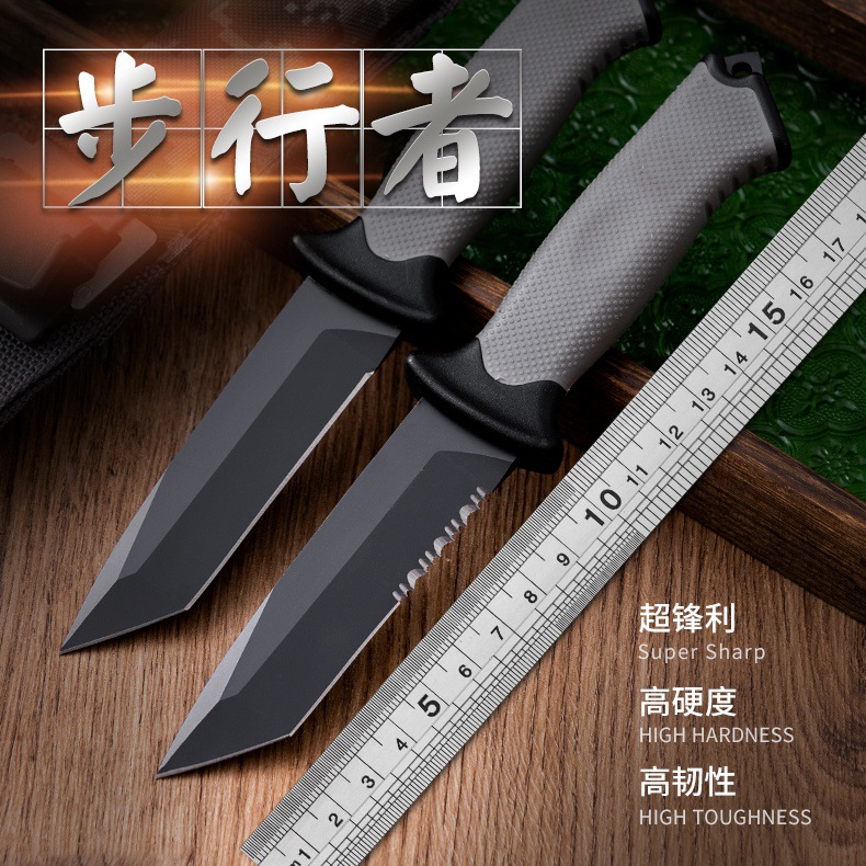 出口现货贝尔直刀小刀高硬度刀野外露营锋利刀便携多功能工具刀