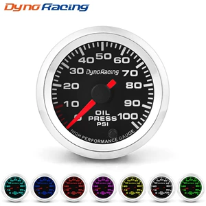 2'' 52mm Avtomobil Yağ Təzyiq Göstəricisi Rəngli İşıqlı 12v 0~100PSI
