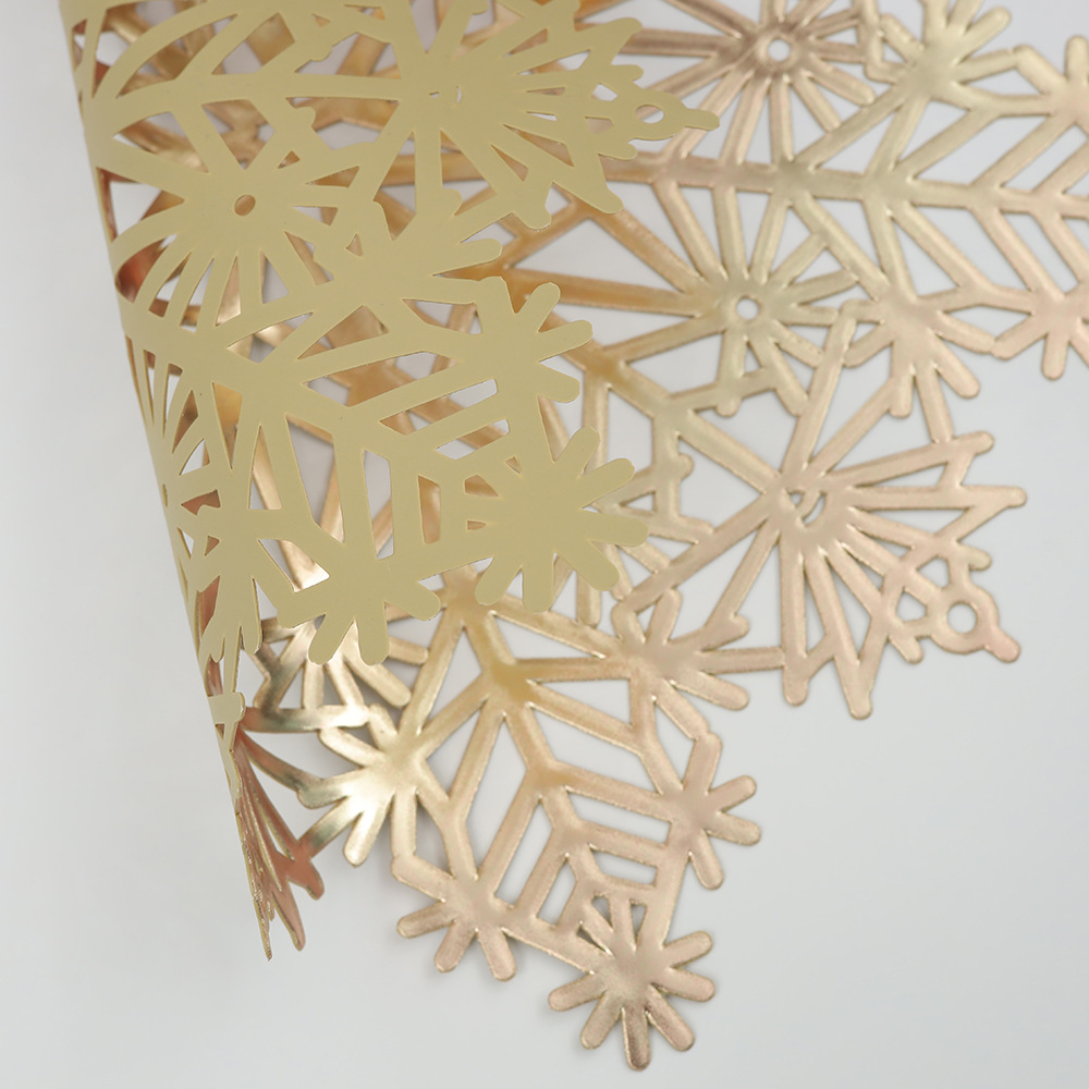 Copo de nieve hueco mantel pvc occidental mantel irregular dorado plata impermeable antideslizante estera de aislamiento estera de mesa montaña