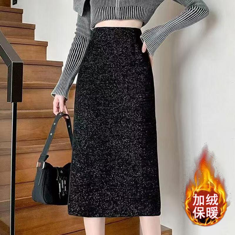 Demi-season elegant long skirt