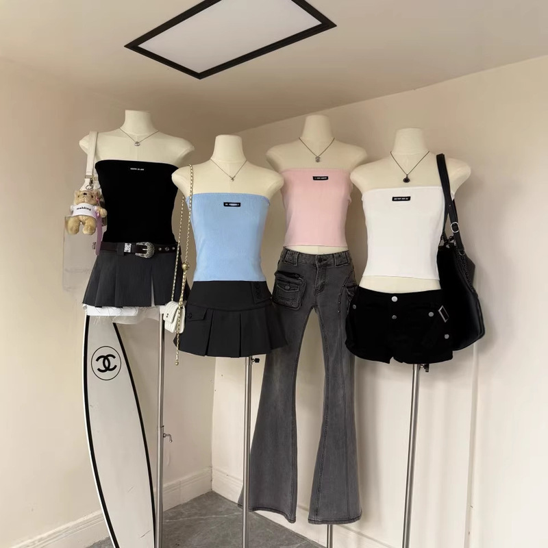 In-Stock High-End Custom mm Brand Popular Tube Top for Hot Girls, Fashionable Outerwear and Innerwear, Versatile and Stylish Playful Tank Top for Women In-Stock High-End Custom mm Brand Popular Tube Top for Hot Girls, Fashionable Outerwear and Innerwear, Versatile and Stylish Playful Tank Top for Women