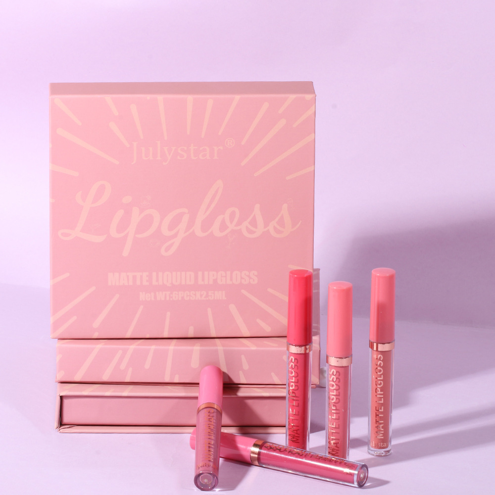 Amazon Foreign Trade Natural Long-lasting non-stick cup lip glaze set Box Velvet matte matte non-fading Lipstick set undefined
