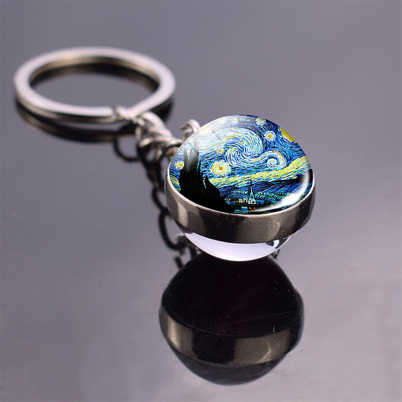 Elegant Artistic Starry Sky Metal Unisex Bag Pendant Keychain display picture 5