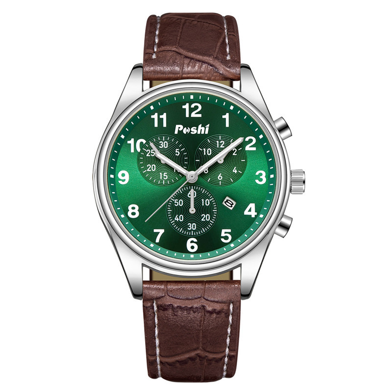 Comercio exterior nuevo POSHI marca reloj de cuarzo multifuncional negocio luminoso impermeable reloj de los hombres reloj de la correa de moda