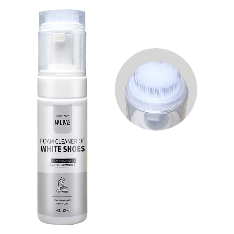 Agente de limpieza de zapatos blancos Agente de limpieza de zapatillas de deporte Descontaminación de espuma de pulido de zapatos sin amarillo Agente de limpieza en seco en stock al por mayor