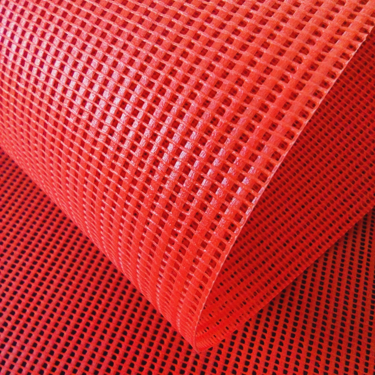 色牢度好抗紫外线 PVC荧光橙网格布 网眼布 用于手摇旗 箱包 旗帜