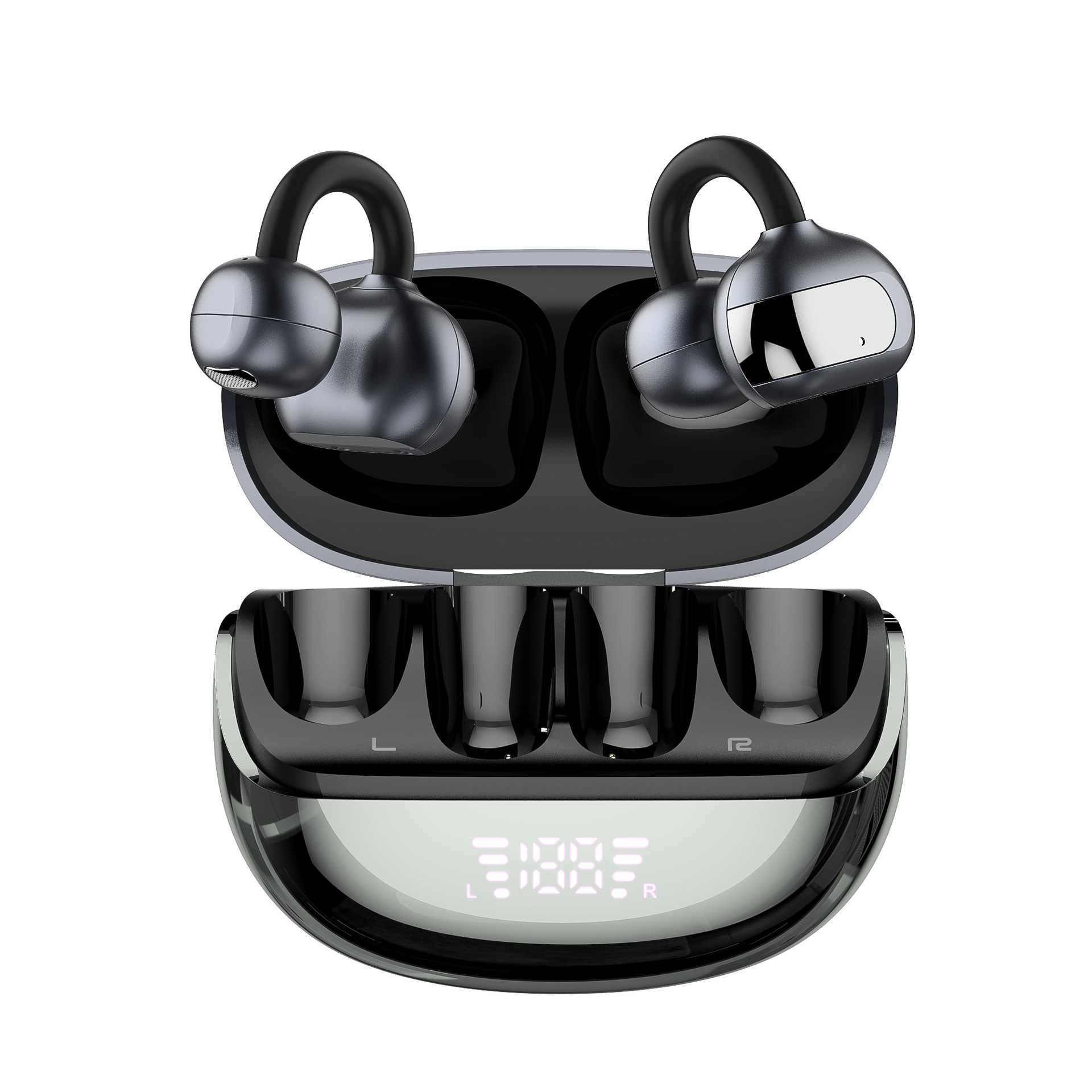 Yeni Model Bluetooth Kulak Klipsi Kablosuz Açık Kulak Tasarımı Gürültü Azaltıcı Koşu Spor Kulaklığı OWS Açık Stil