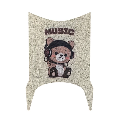 Loop Foot Mat Cartoon Electric | Electric vehicle foot mat - music-bear-yadi-mulan