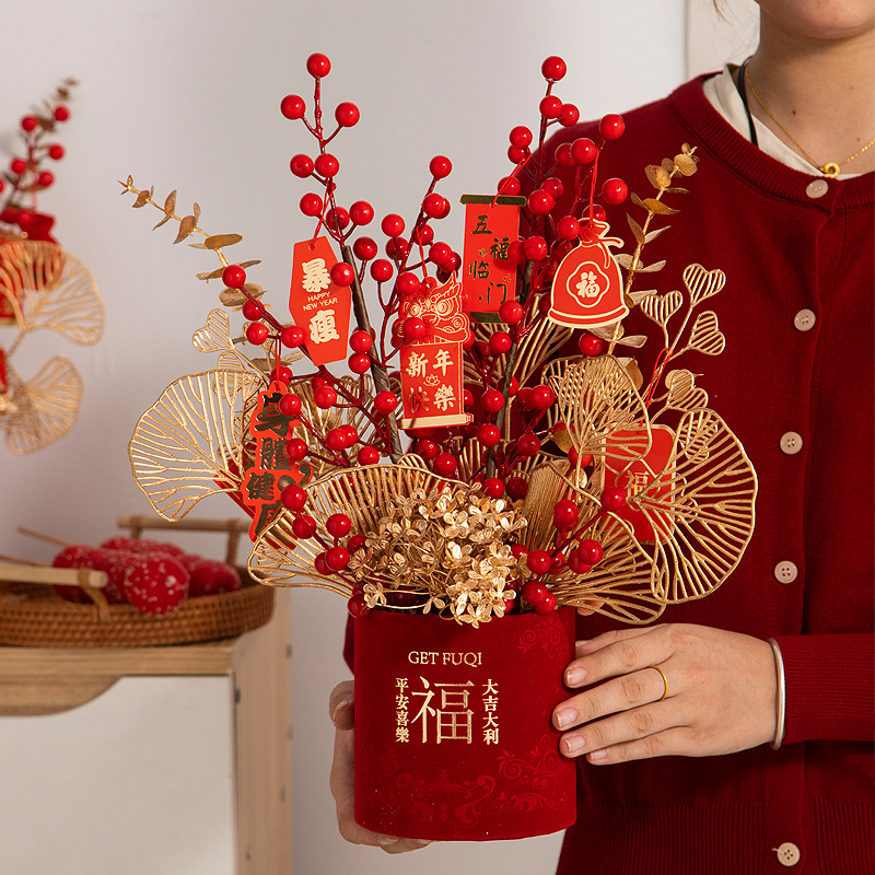 2026 Year Decorations, Year Of The Horse, Living Room Fortune Fruit, Hug Bucket Of Blessings, Year Spring Festival Festive Arrangement, Year Goods