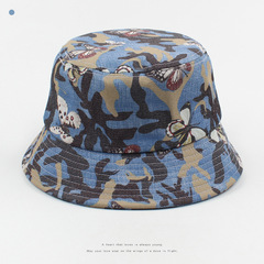 Korean Tie-dye Short-brimmed Sun-proof Fisherman Hat display picture 1