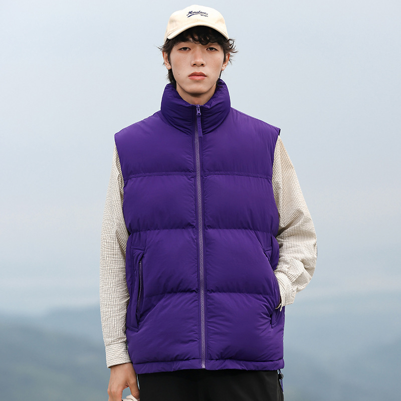 2023 Chaleco de otoño e invierno abrigo de pan de pareja sin mangas ligero cálido abrigo de algodón acolchado para hombres y mujeres chaleco grueso abrigo
