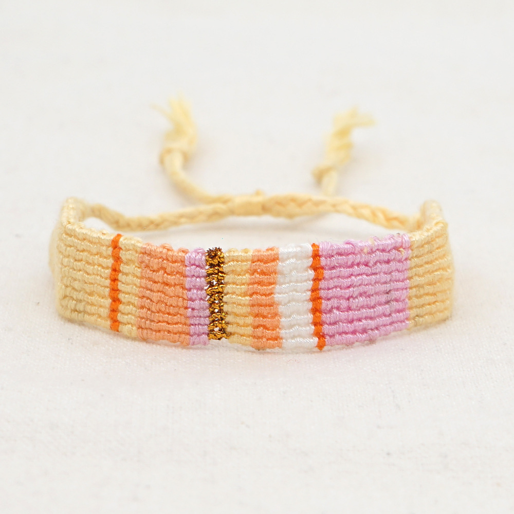 Ethnic Style Colored Cotton Woven Elastic Bracelet Wholesale Jewelry Nihaojewelry display picture 17