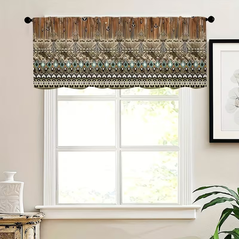 Cross-Border European-Style Retro Jacquard Window Curtains, Door Curtains, Coffee Curtains, Kitchen Sink Cabinet Dust-Proof Curtains